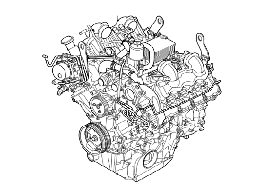 4.4L DOHC Diesel V8 DITC Coolant Hoses